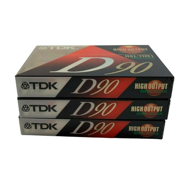 TDK D90 Low Noise High Output IECI/Type I Cassette Tape Blank Lot of 3 Japan - Picture 3 of 8